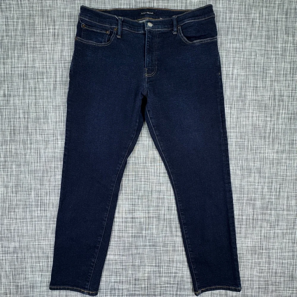 Lucky Brand Men's 110 Slim Jeans 36x30 Dark Wash Blue Advanced Stretch Denim